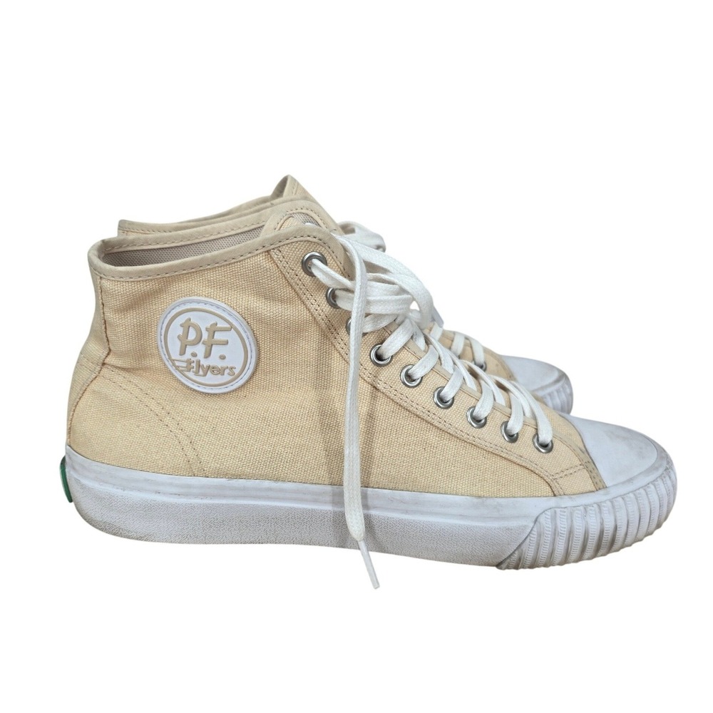 PF Flyers Center Hi Sneakers Mens 10 M Beige Canvas High Top Casual Athletic